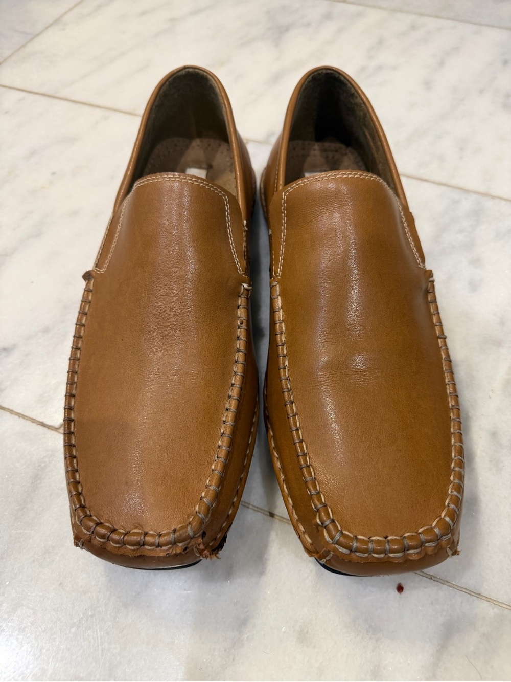 Steve Madden Men's Slip-On Loafers in Brown Leather